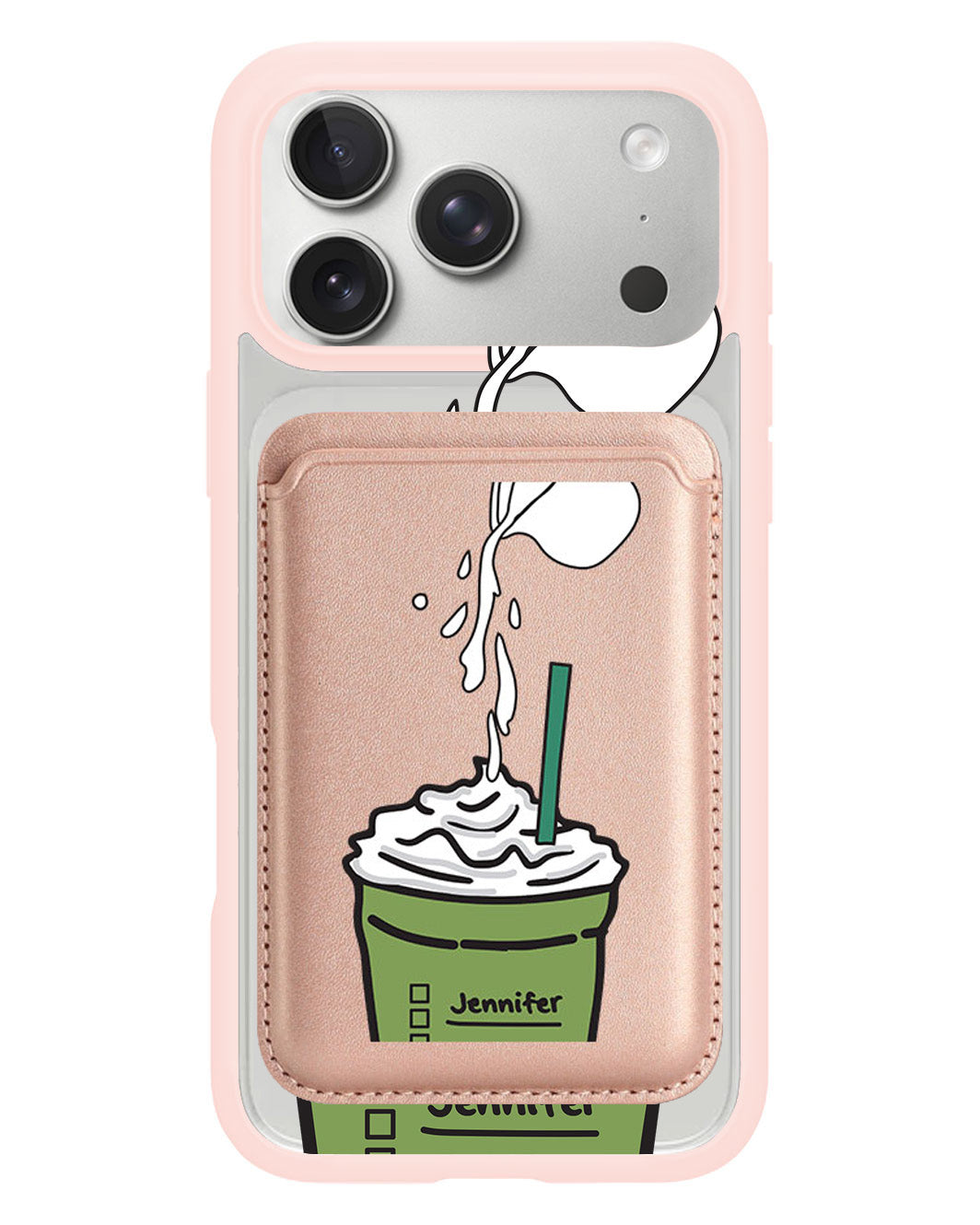 iPhone Magnetic Wallet Case - Matcha Frappe