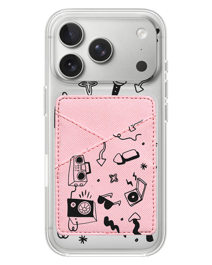 iPhone Phone Wallet Case - Rock N Roll Black