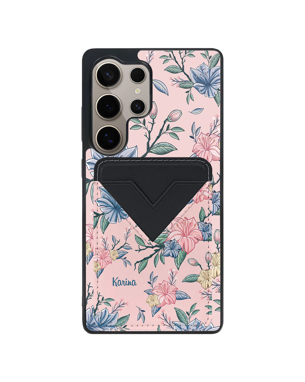 Android Avant Wallet Case - Pink & Blue Floral