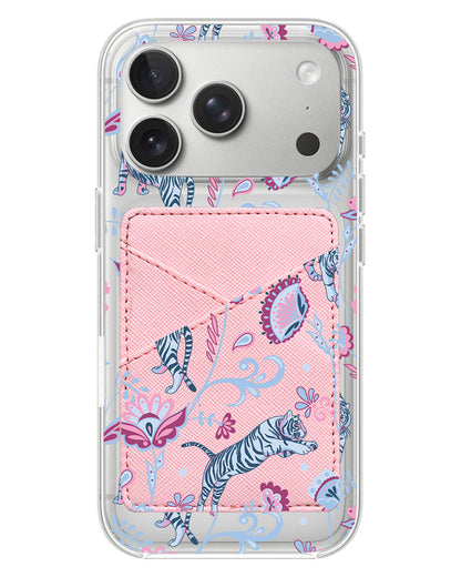 iPhone Phone Wallet Case - Tiger & Floral 3.0