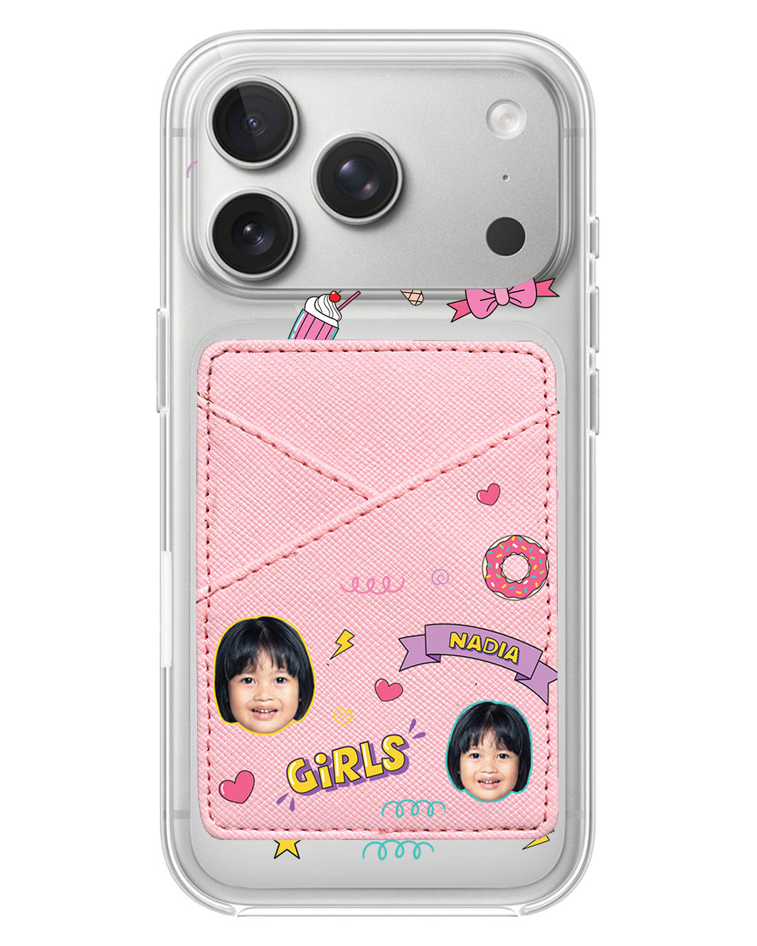 iPhone Phone Wallet Case - Face Grid Comic