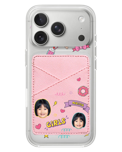iPhone Phone Wallet Case - Face Grid Comic