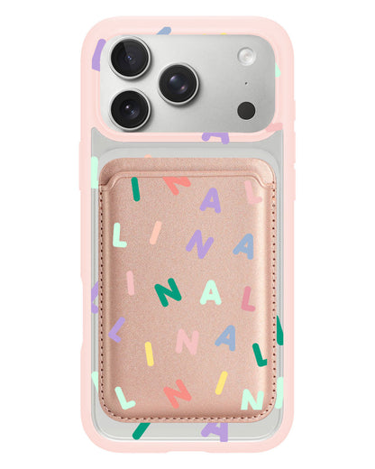 iPhone Magnetic Wallet Case - Monogram 2.0 Rainbow