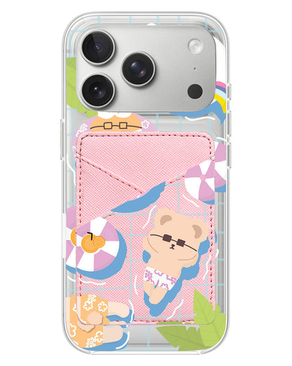 iPhone Phone Wallet Case - Pool Party Pink