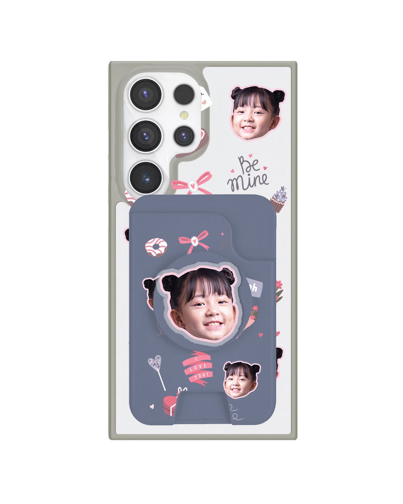 Android Magpop Wallet - Face Grid Lovely