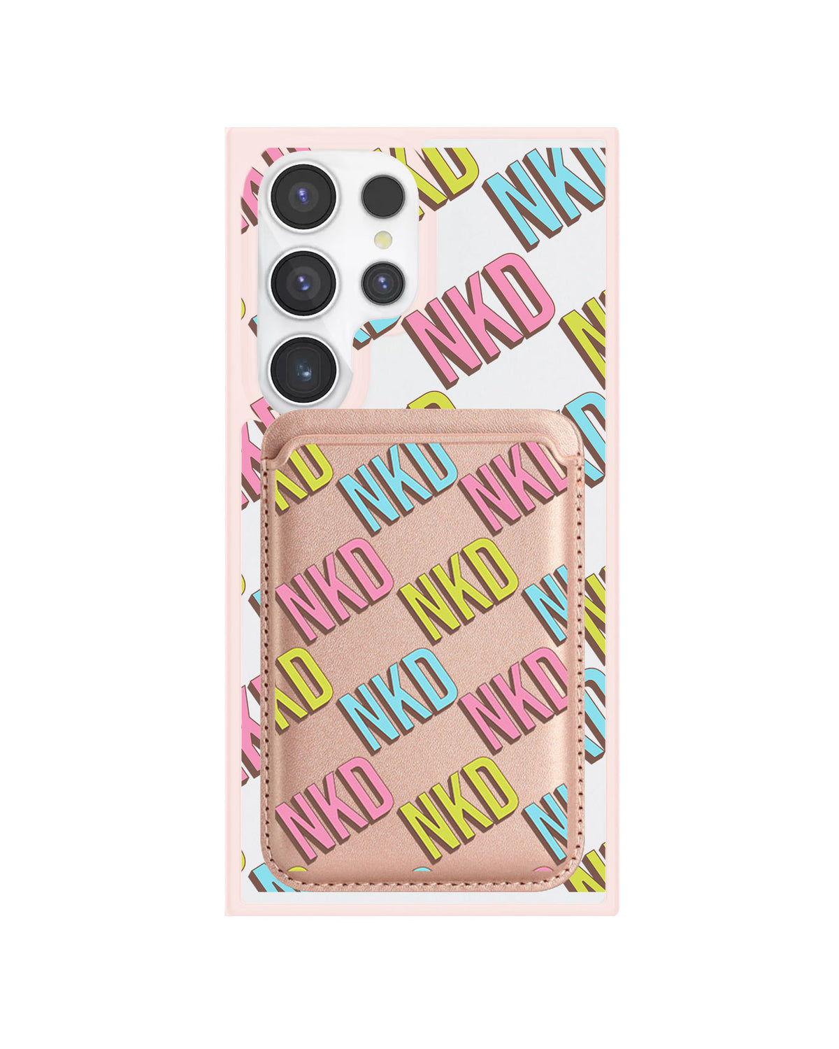 Android Magnetic Wallet Case - Diagonal Initial Monogram 3.0