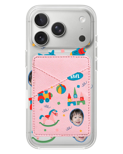 iPhone Phone Wallet Case - Face Grid Boys Toys