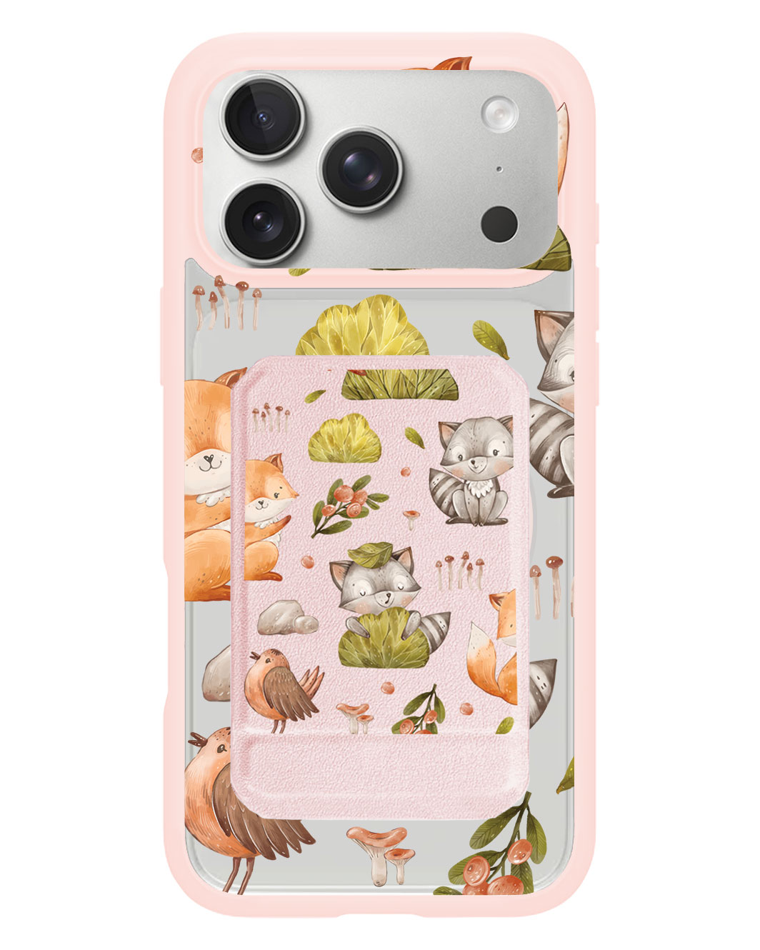 iPhone Magnetic Multifold Wallet - Racoon & Friends