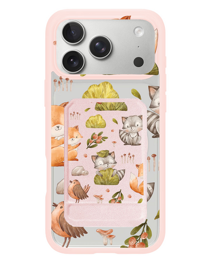 iPhone Magnetic Multifold Wallet - Racoon & Friends