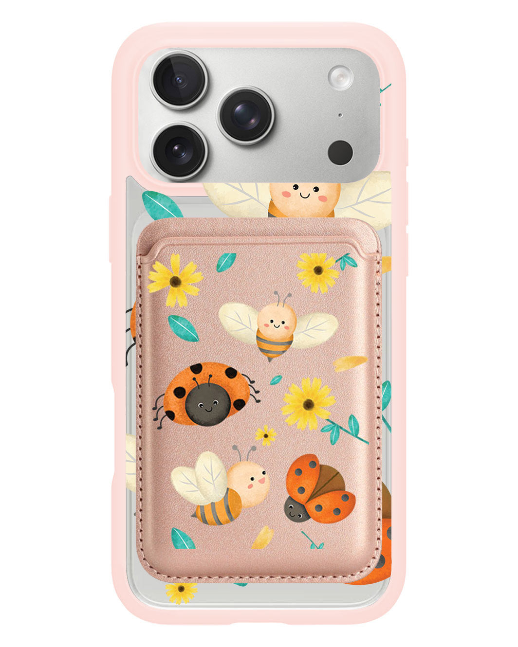 iPhone Magnetic Wallet Case - Lady Bug & Bee