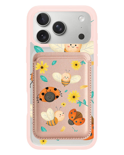 iPhone Magnetic Wallet Case - Lady Bug & Bee