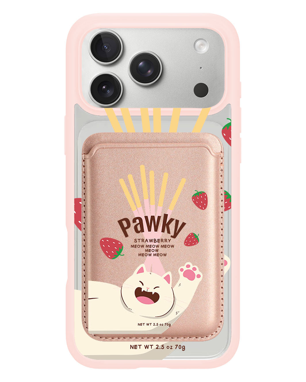 iPhone Magnetic Wallet Case - Pawky Cat
