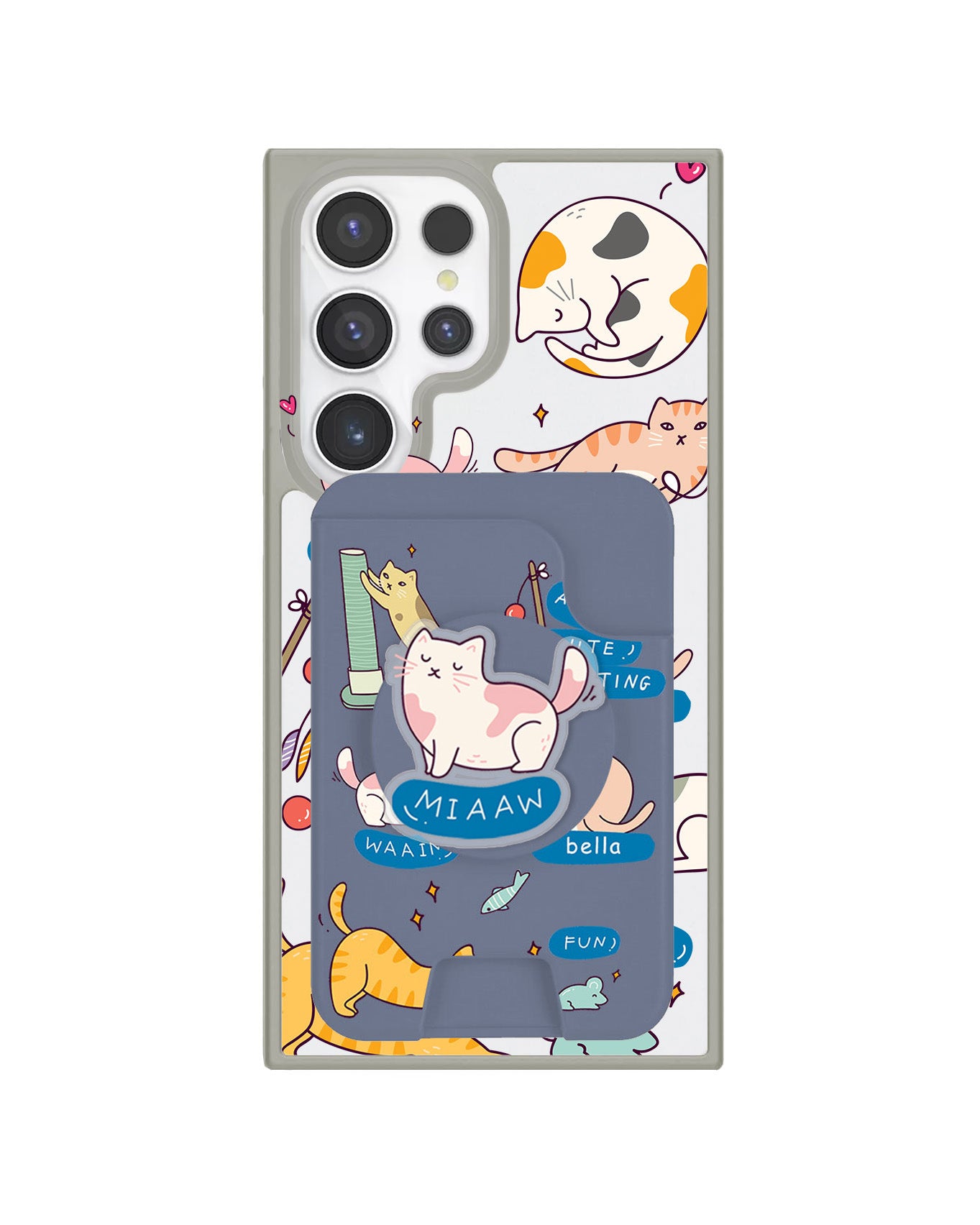 Android Magpop Wallet - Playful Cat 2.0