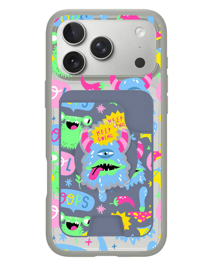 iPhone Magpop Wallet - Monster Say Keep Going