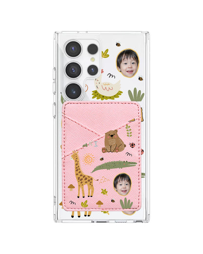 Android Phone Wallet Case - Face Grid Safari