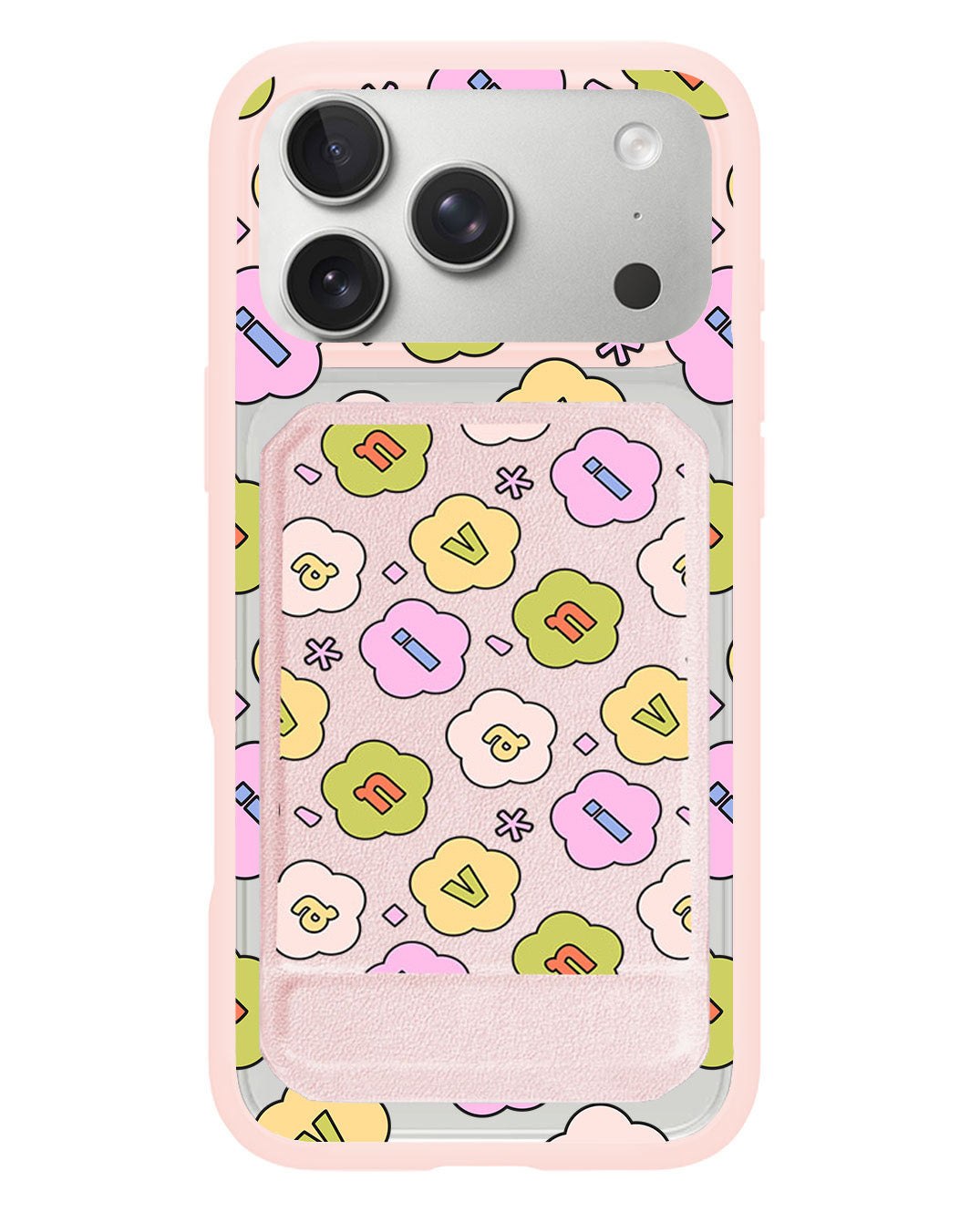 iPhone Magnetic Multifold Wallet - Flower Petals Monogram 1.0