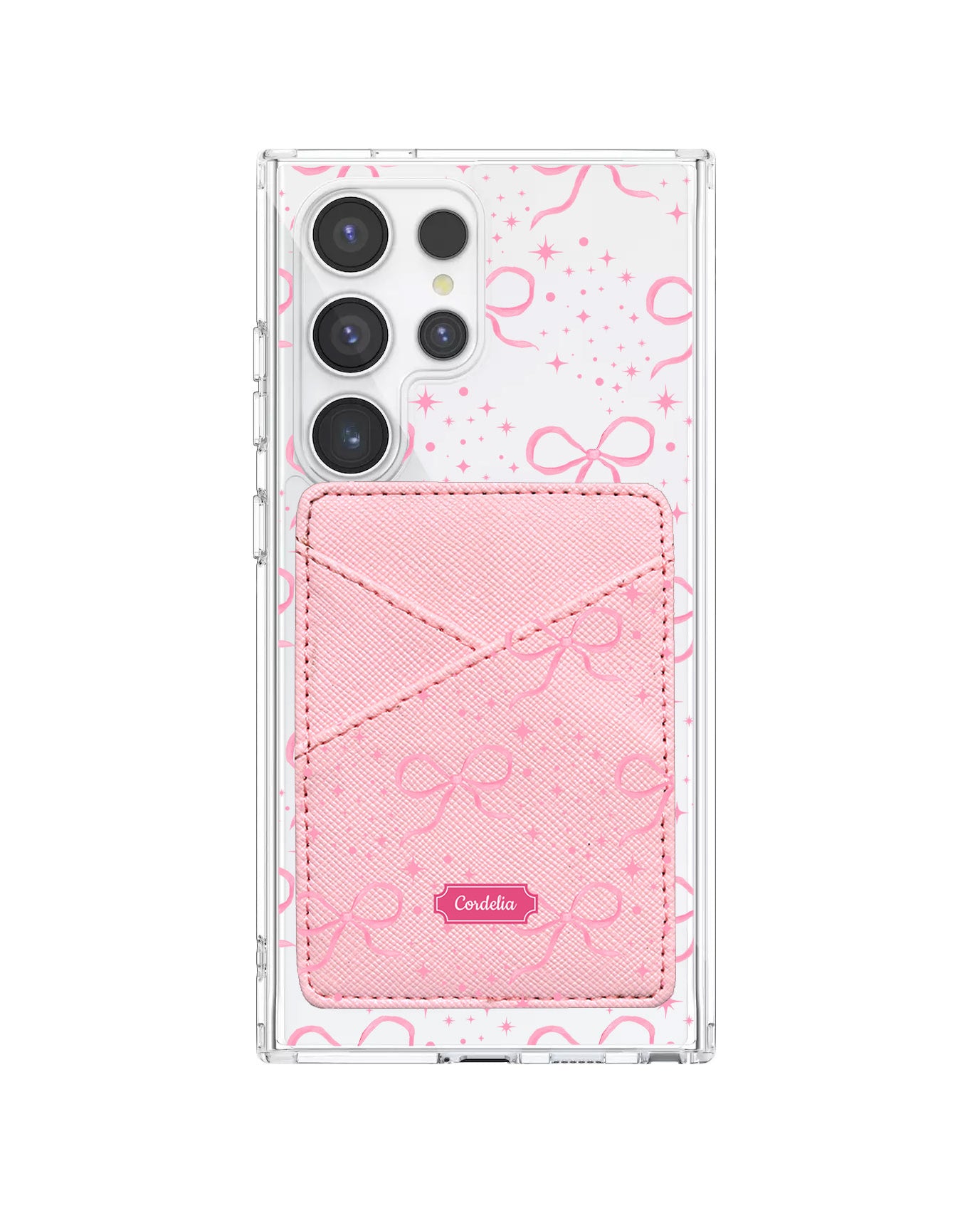 Android Phone Wallet Case - Coquette Glittery Bow