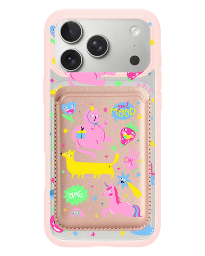 iPhone Magnetic Wallet Case - Monster Say Good Mood