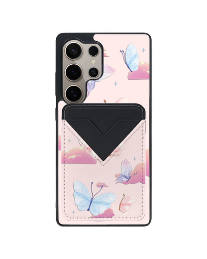 Android Avant Wallet Case - Butterfly & Clouds