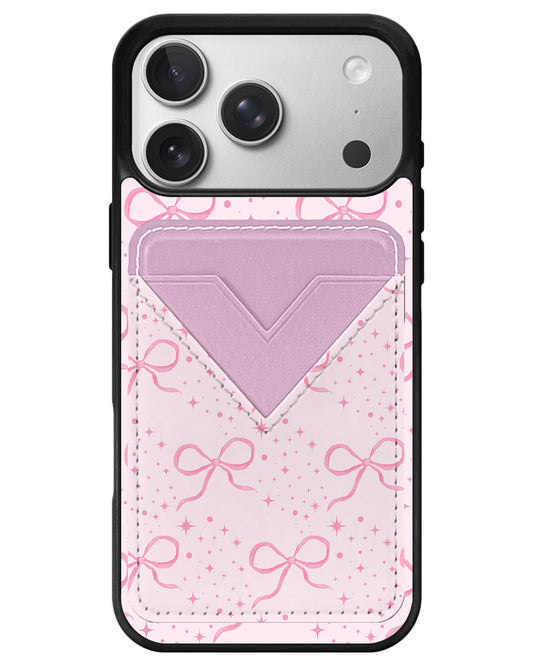 iPhone Avant Wallet Case - Coquette Glittery Bow