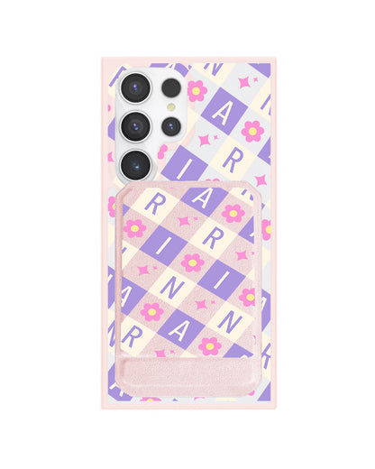 Android Magnetic Multifold Wallet - Flower Grid Monogram 3.0