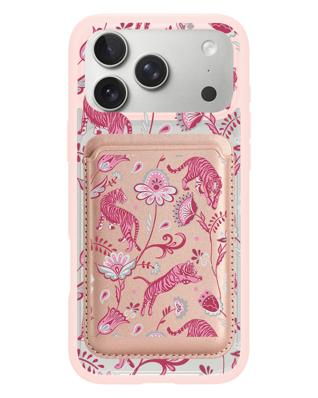 iPhone Magnetic Wallet Case - Tiger & Floral 7.0