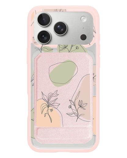 iPhone Magnetic Multifold Wallet - Sketchy Flower