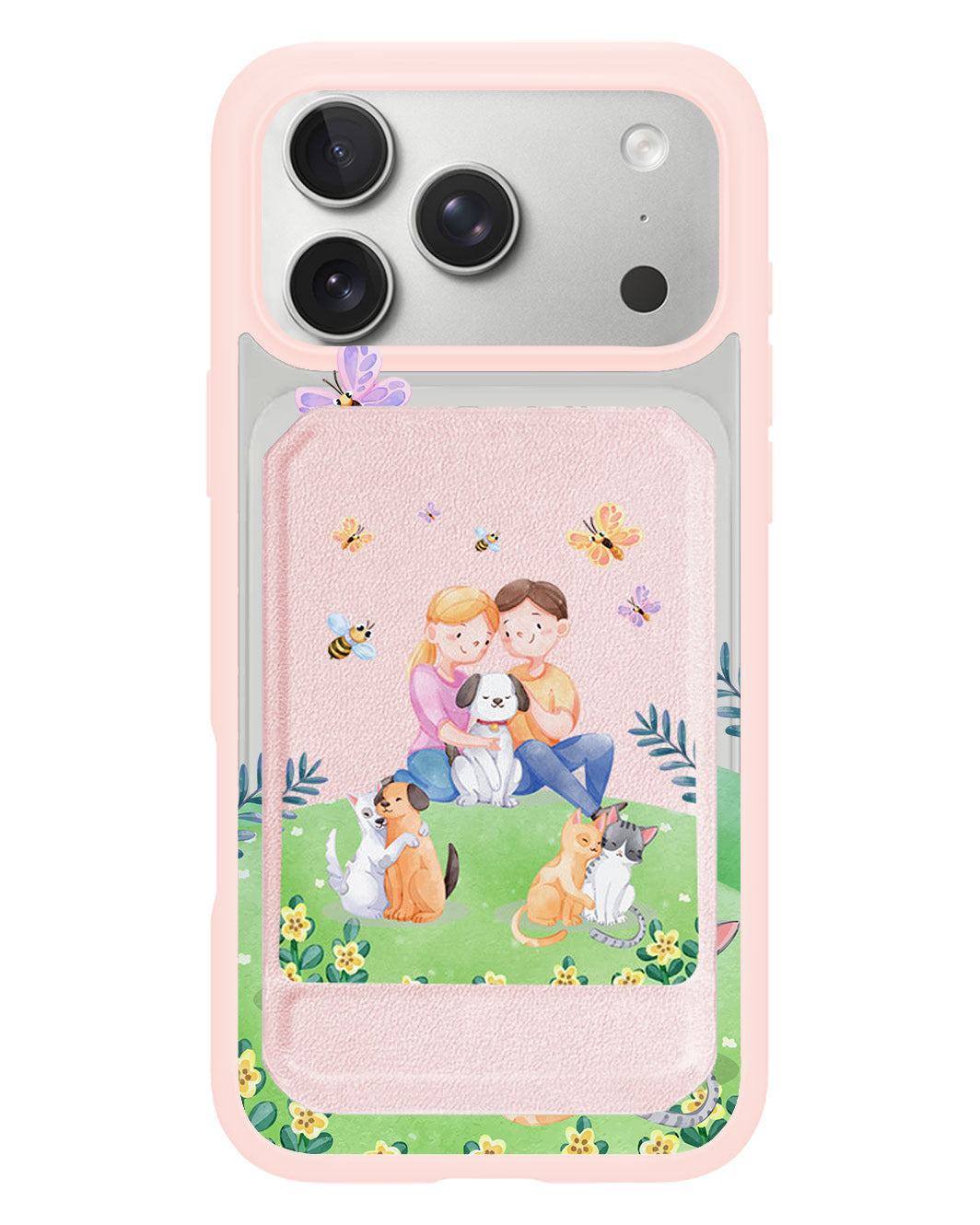 iPhone Magnetic Multifold Wallet - Adorable Animals