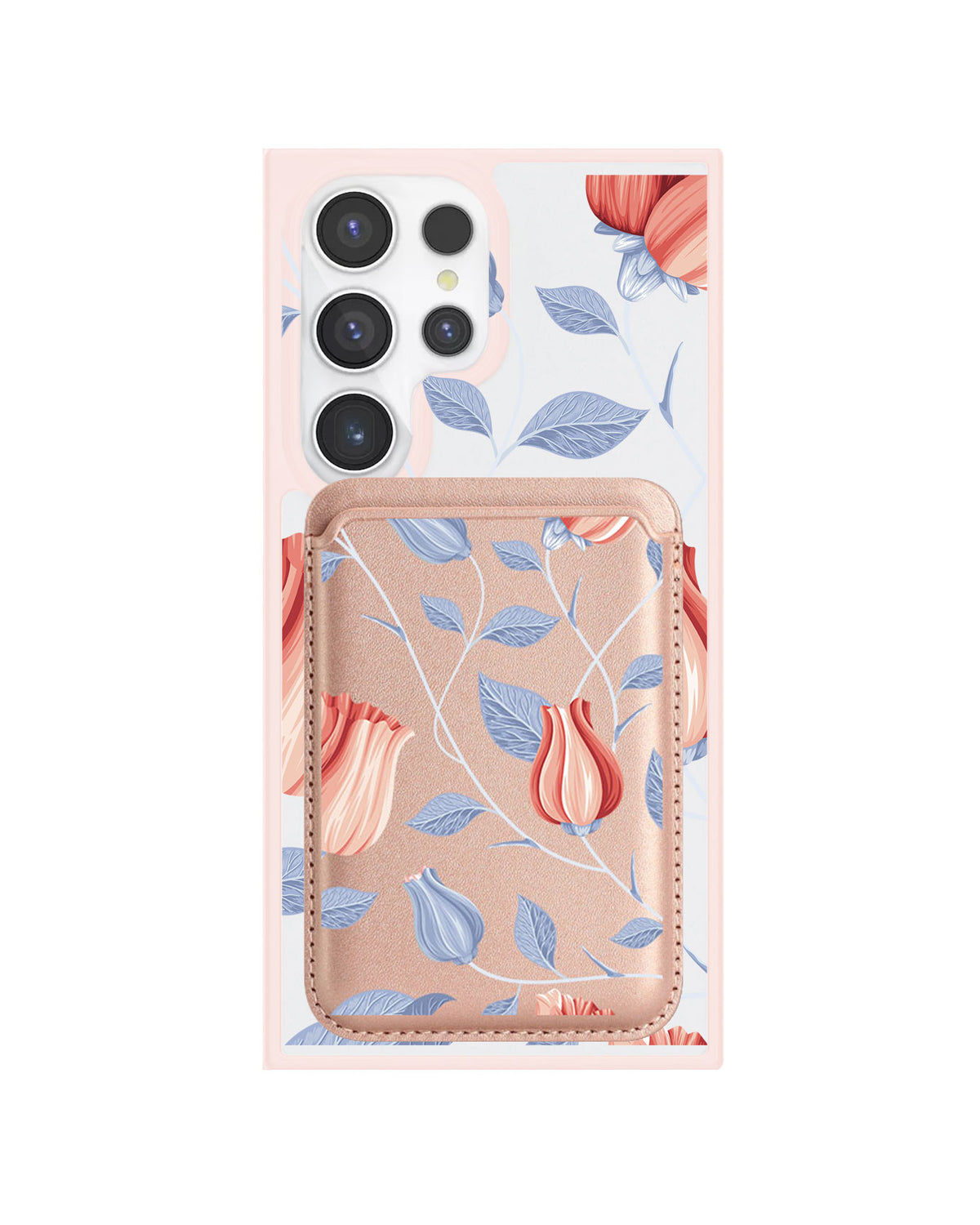 Android Magnetic Wallet Case - Red Tulip