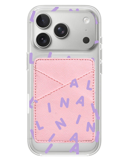 iPhone Phone Wallet Case - Monogram 2.0 Ungu