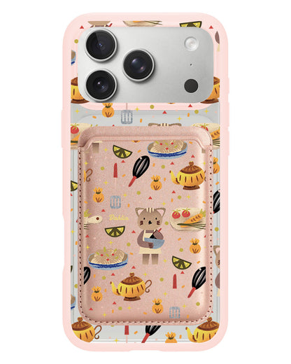 iPhone Magnetic Wallet Case - Cooking Cat