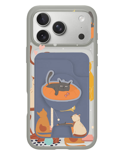iPhone Magpop Wallet - Playful Cat