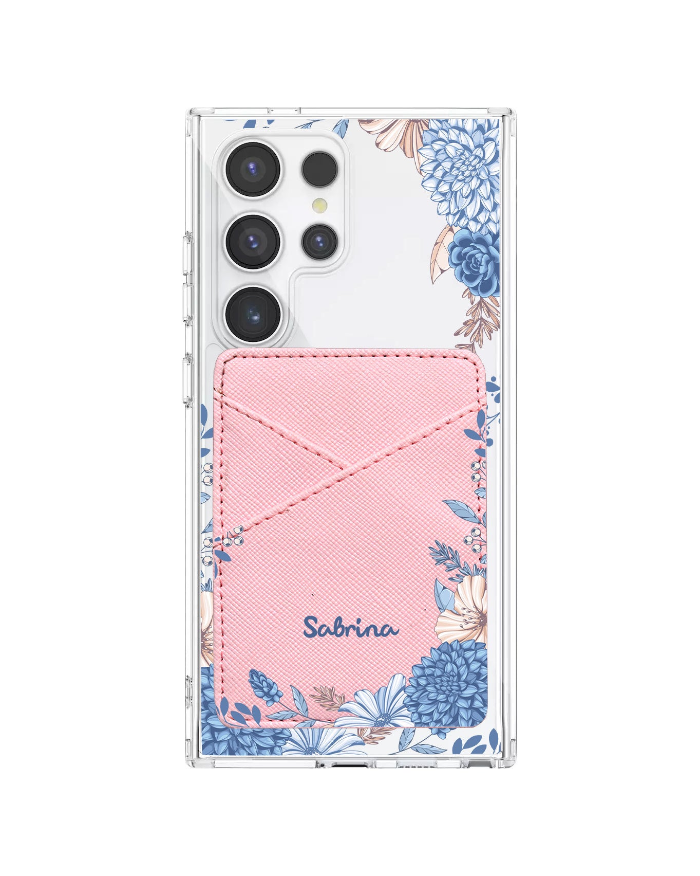 Android Phone Wallet Case - Blue Florals