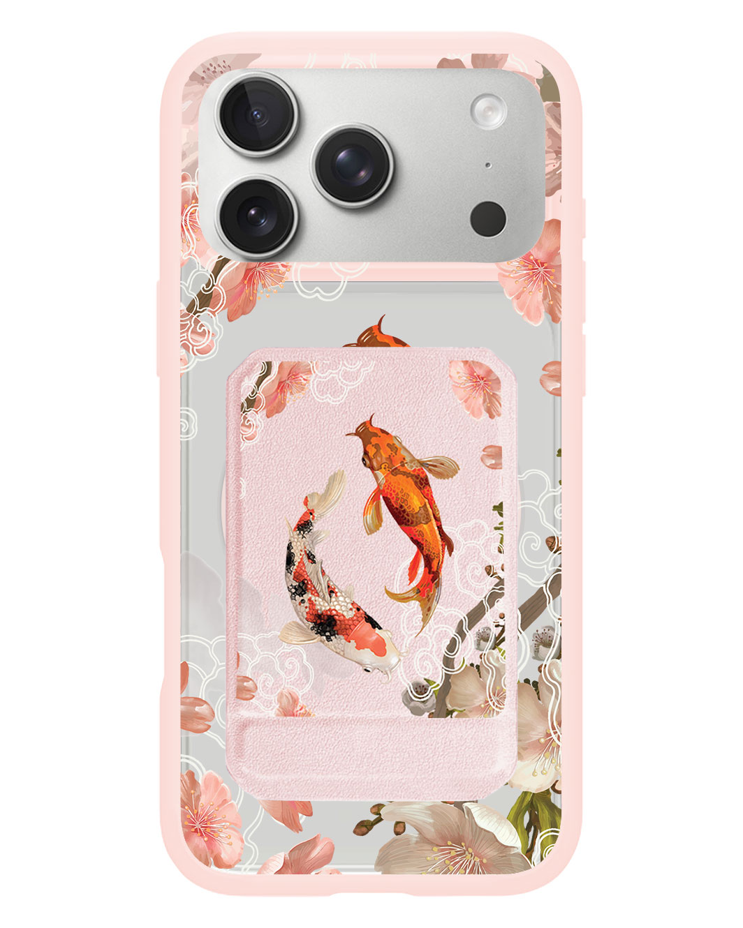 iPhone Magnetic Multifold Wallet - Oil Painting Koi