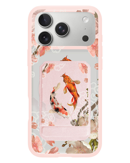 iPhone Magnetic Multifold Wallet - Oil Painting Koi