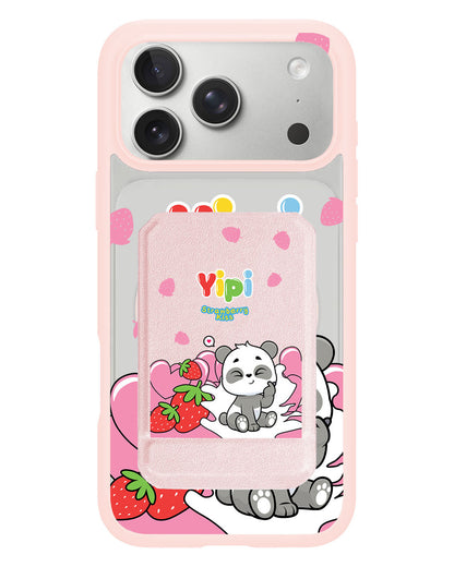 iPhone Magnetic Multifold Wallet - Yipi Strawberry Kiss