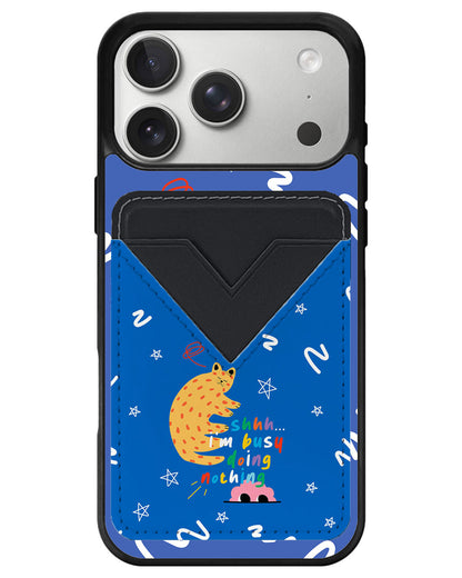 iPhone Avant Wallet Case - Busy Doing Nothing