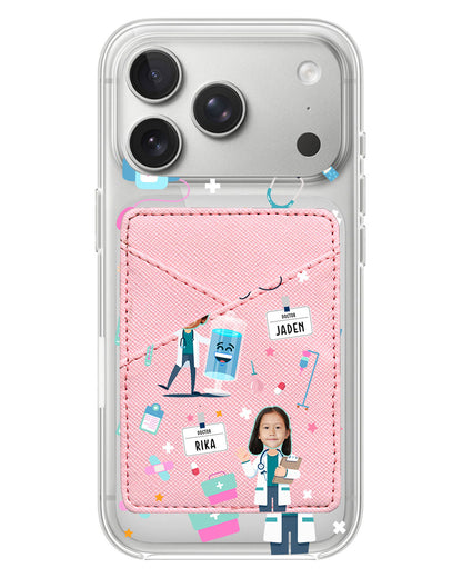 iPhone Phone Wallet Case - Face Grid Dream Doctor