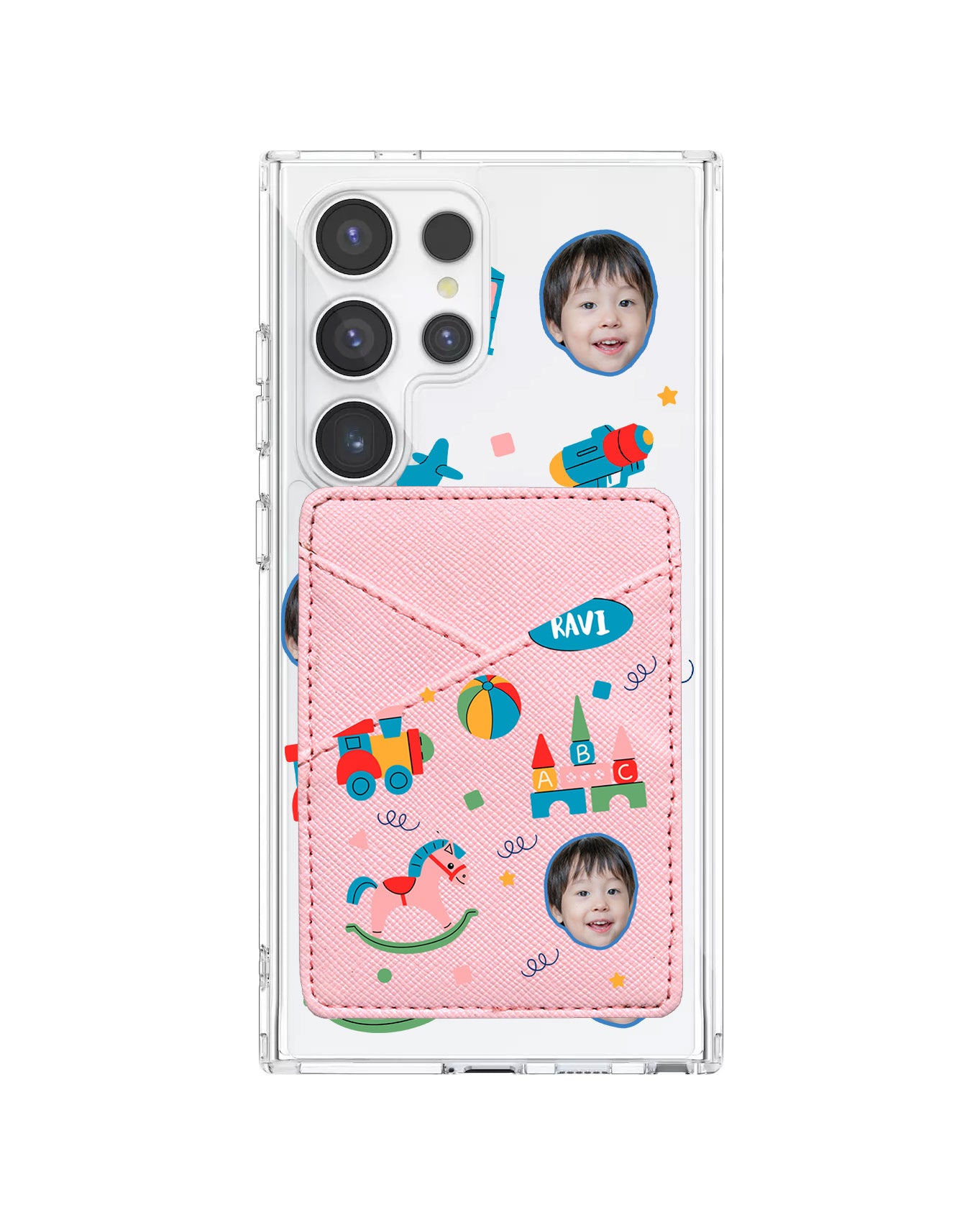Android Phone Wallet Case - Face Grid Boys Toys