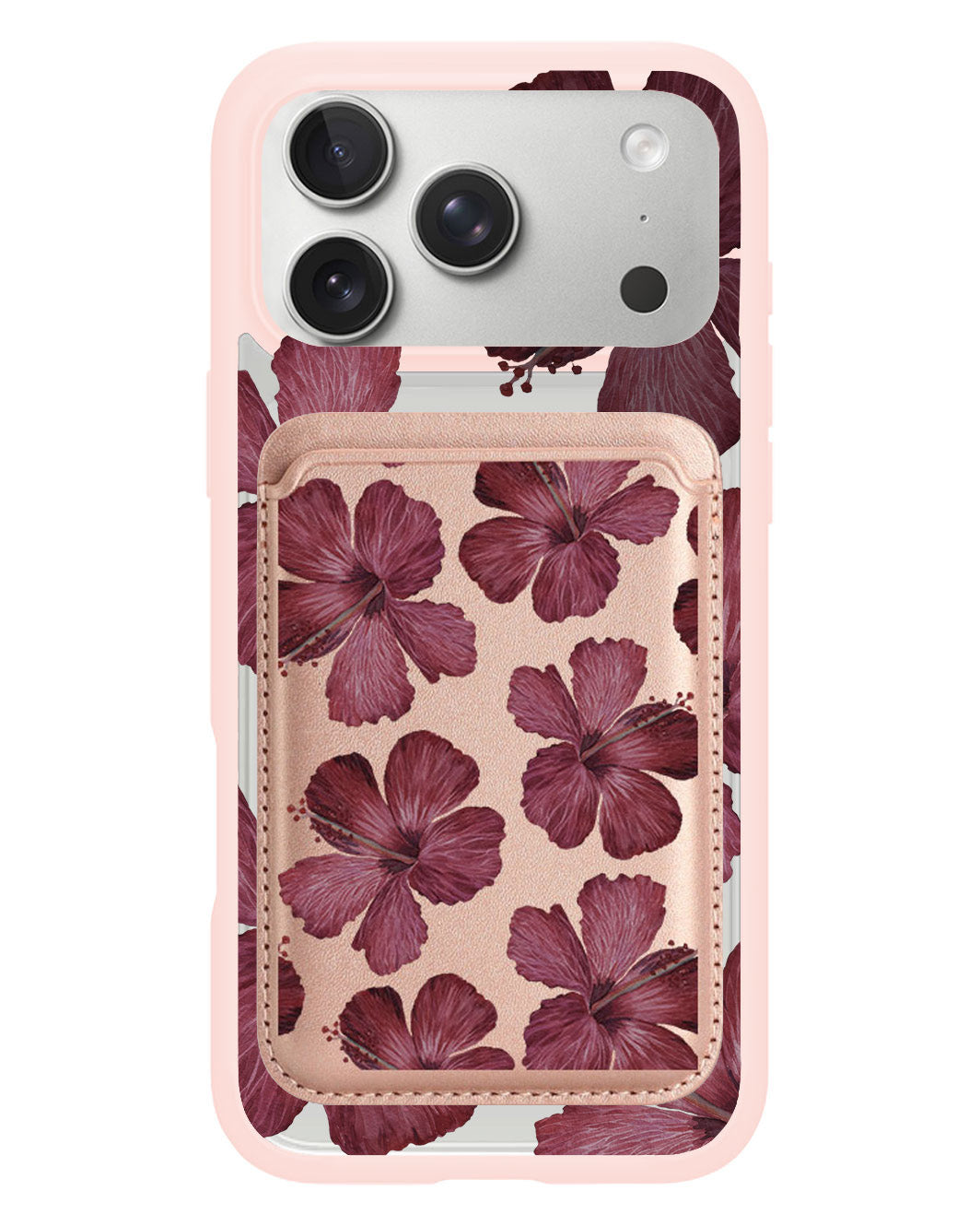 iPhone Magnetic Wallet Case - Goth Hibiscus