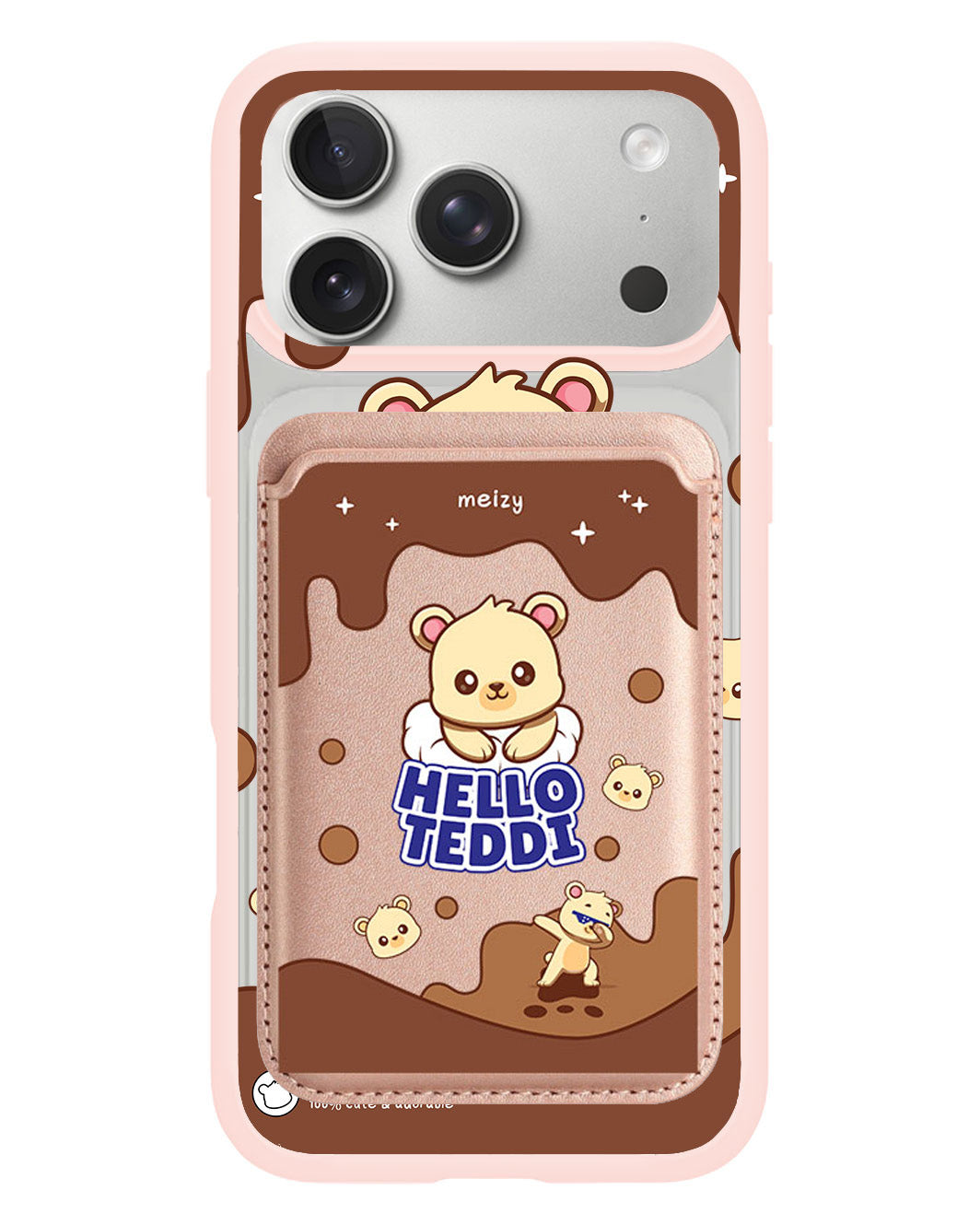 iPhone Magnetic Wallet Case - Hello Teddy 1.0