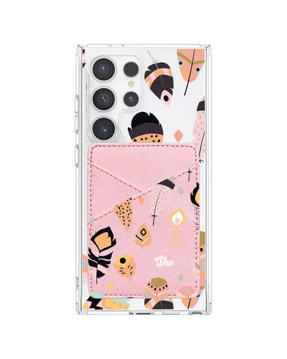 Android Phone Wallet Case - Feathers