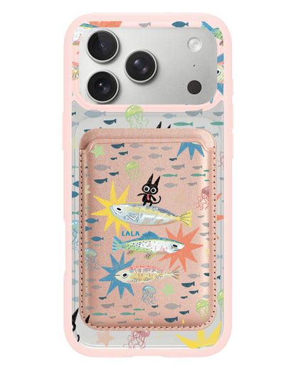 iPhone Magnetic Wallet Case - The Fish Surfer