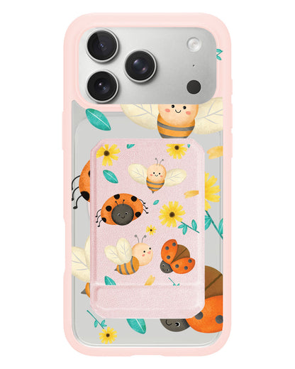 iPhone Magnetic Multifold Wallet - Lady bug & bee