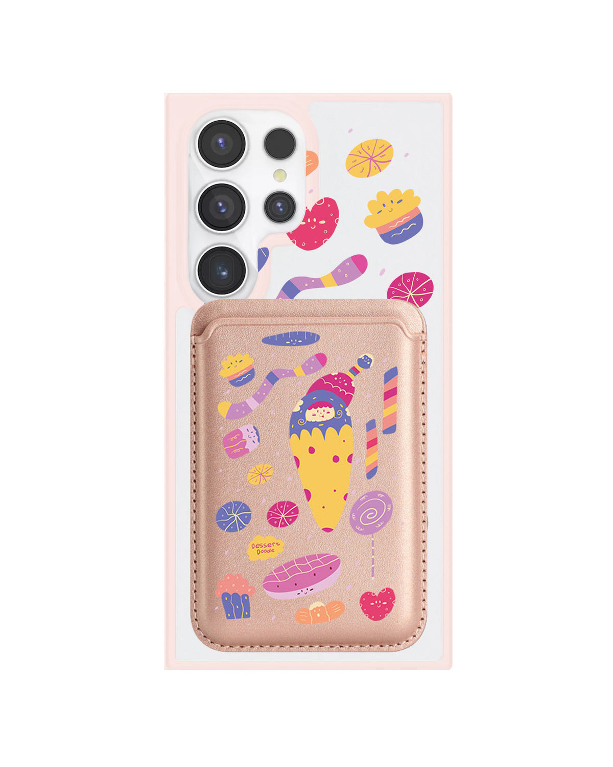 Android Magnetic Wallet Case - Dessert Doodle
