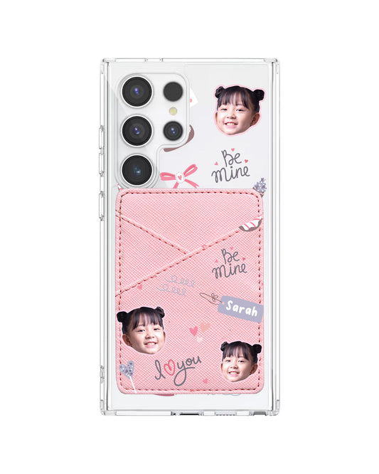 Android Phone Wallet Case - Face Grid Lovely