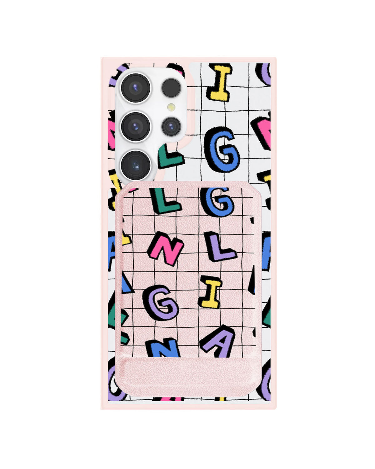 Android Magnetic Multifold Wallet - Playful Monogram 2.0