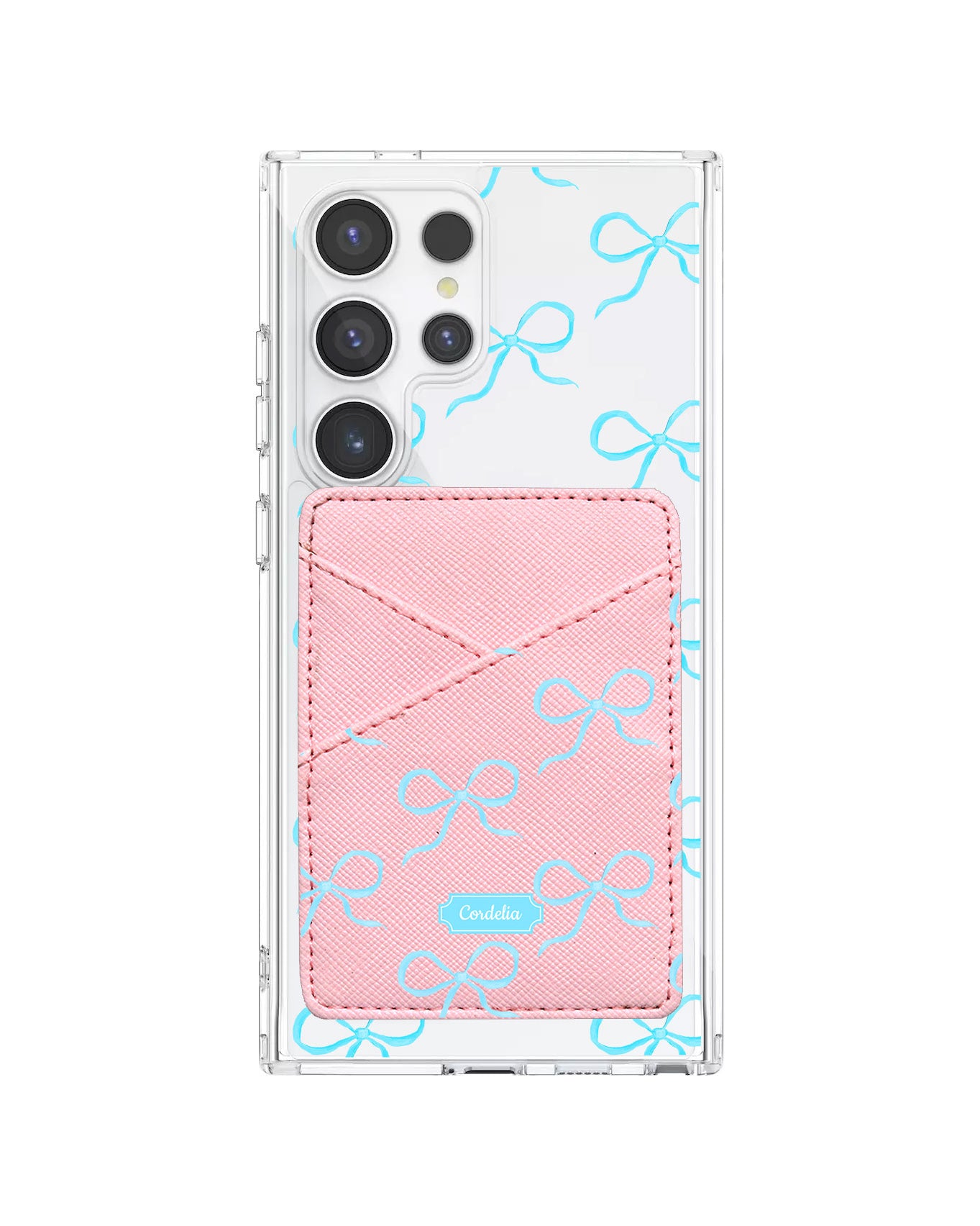 Android Phone Wallet Case - Coquette Blue Bow