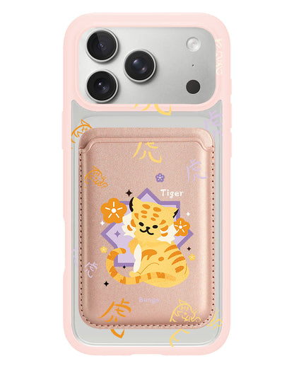 iPhone Magnetic Wallet Case - Tiger (Chinese Zodiac / Shio)