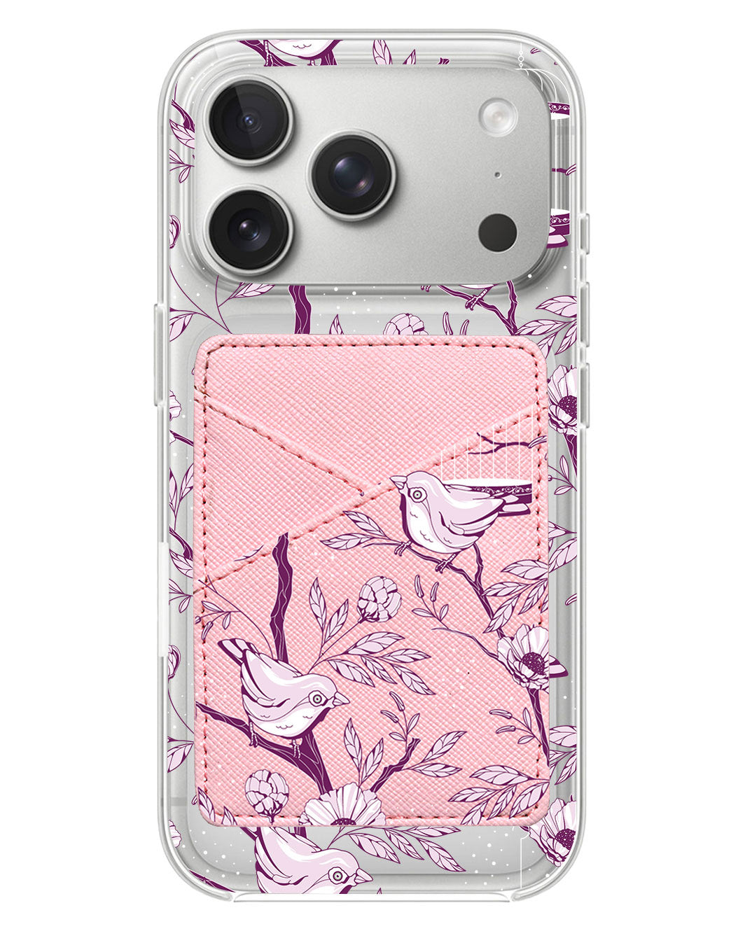 iPhone Phone Wallet Case - Lovebird Monochrome 5.0